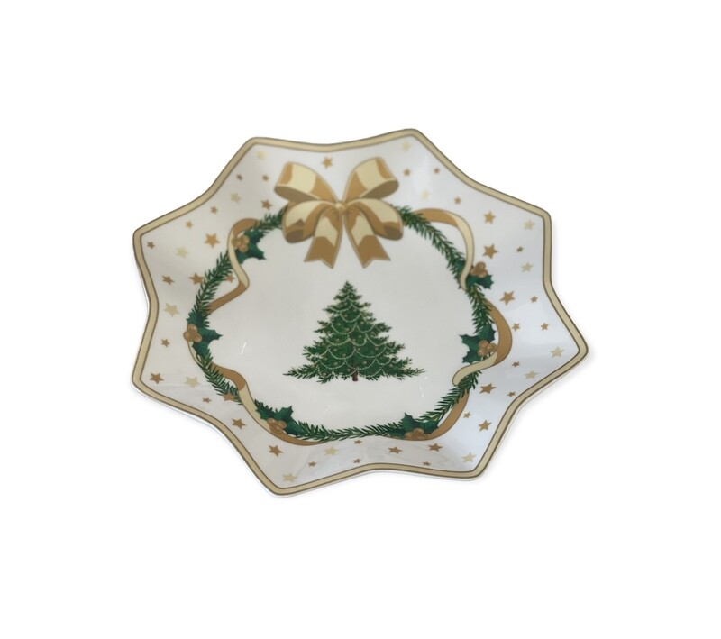 Piatto stella Natale Bianco