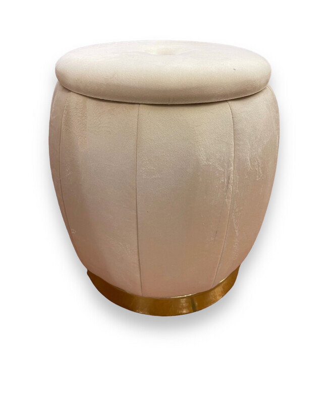 Pouf Cream Gold Contenitore