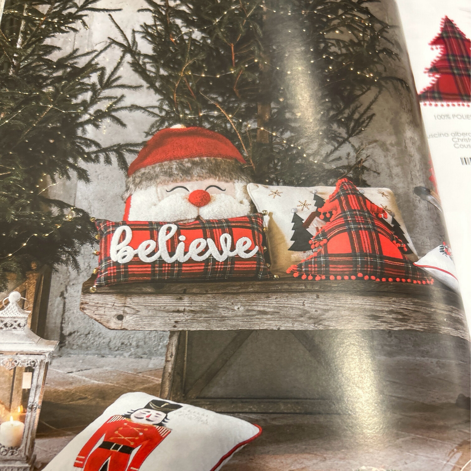 Cuscino Albero Natale Tartan45x30 cm