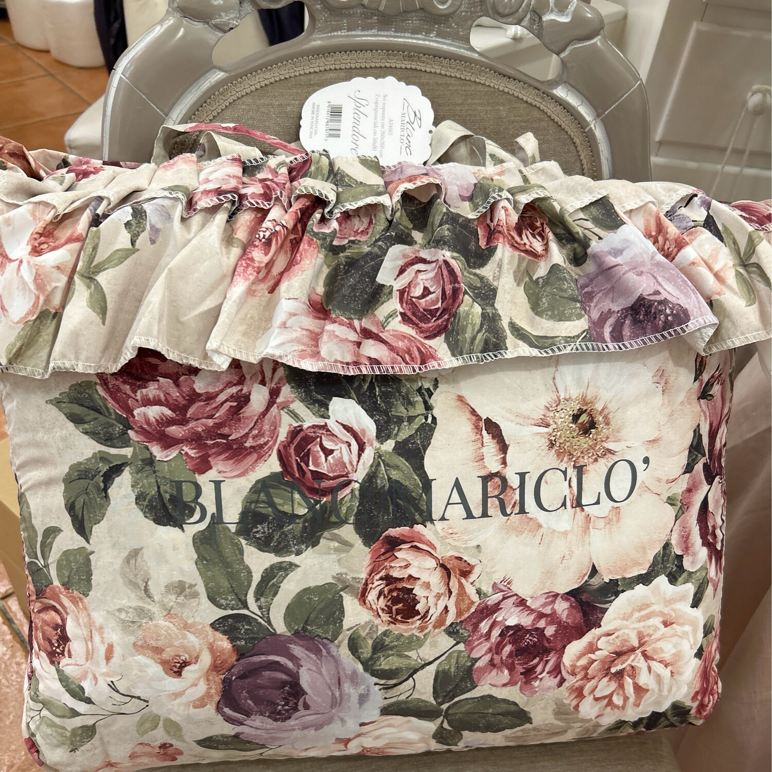 Set trapunta 260x 260  con 2 Copriguanciali 50x80 120gsm Blanc Mariclo “