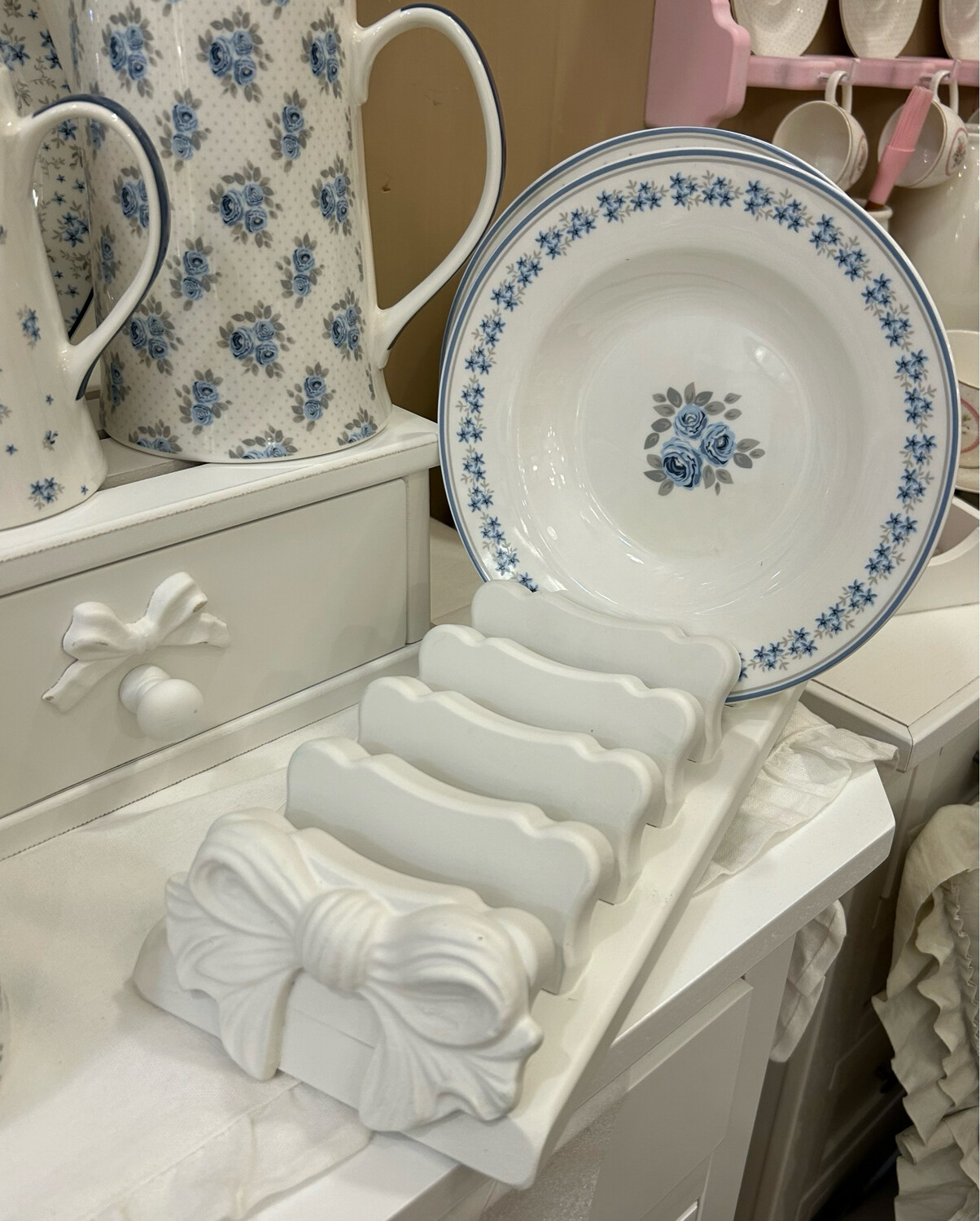 Porta piatti 6 posti con fiocco