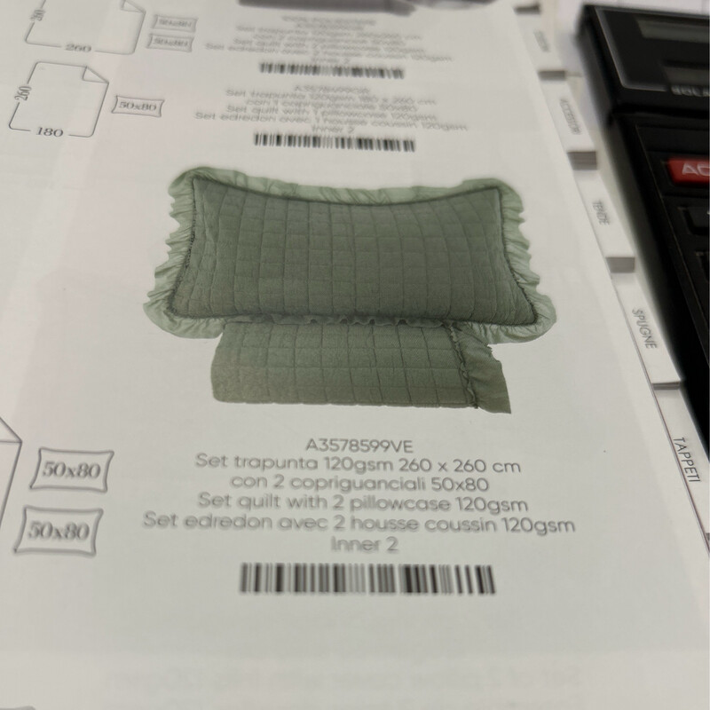 Trap Matrimoniale 260x260 2 copri guanciale Bling Bling collettino col verde