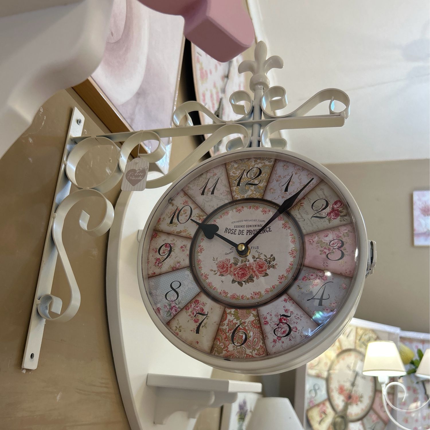 Orologio da stazione Rose de Provence mis.36x9x40