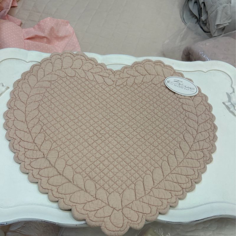 Tovaglietta Cuore col.rosa BLANC MARICLO’