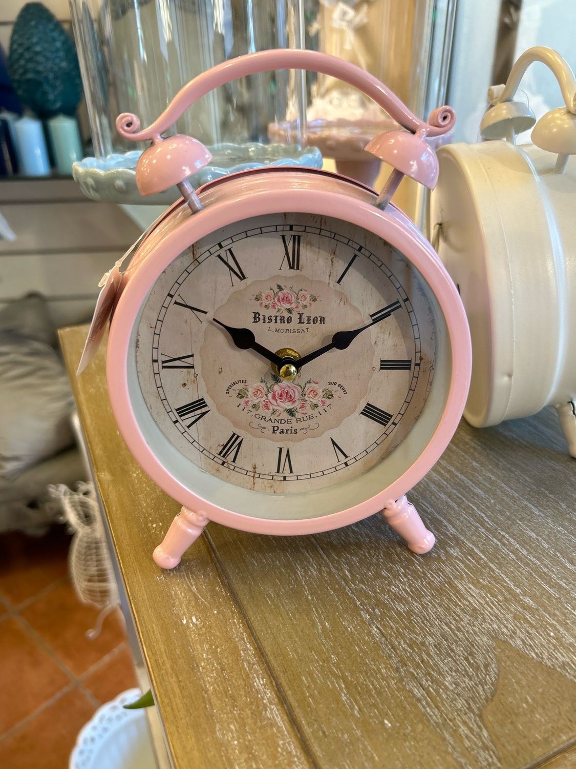Orologio da tavolo mis 16x6x20 col rosa