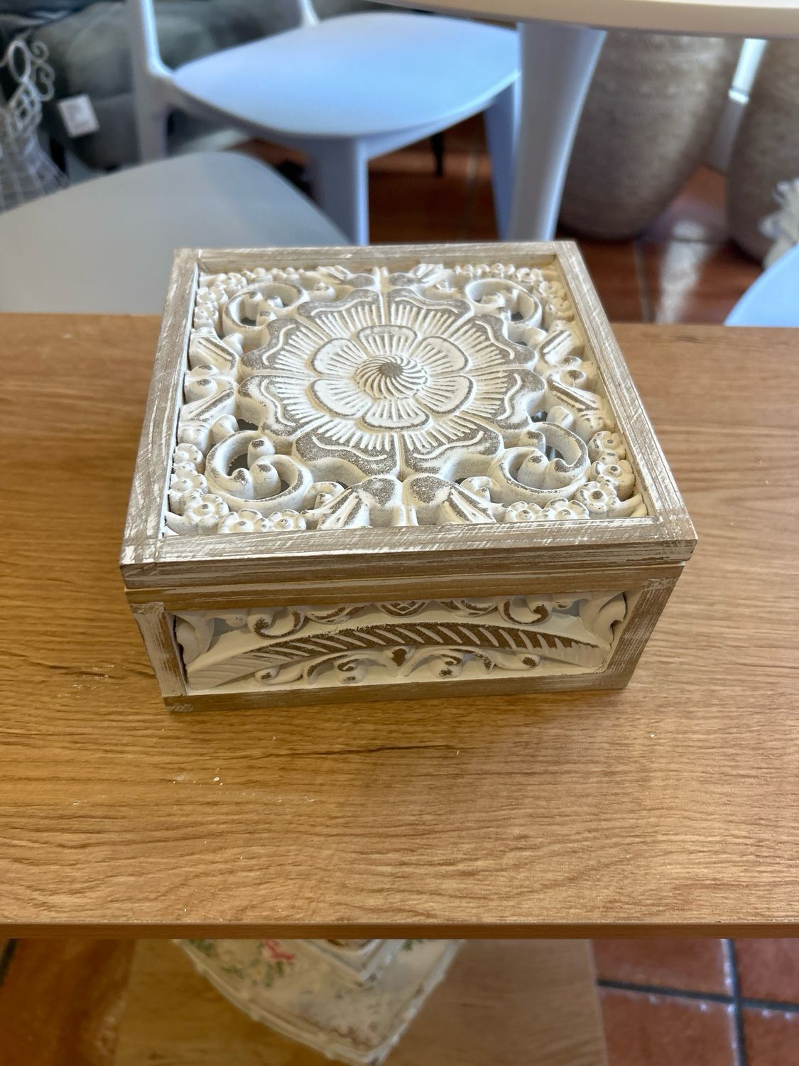 Scatola Portagioie Shabby 16x16x8