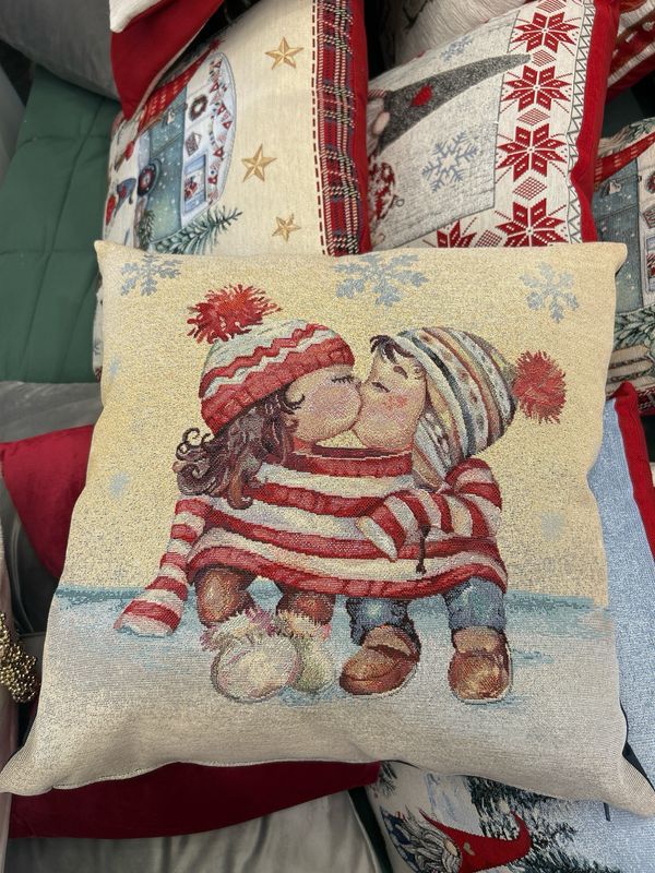 Cuscino Natalizio con bimbi