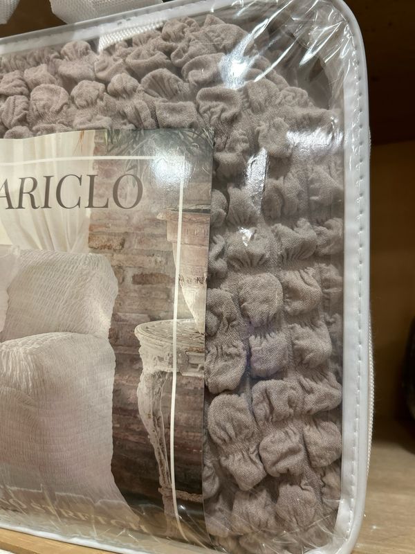 Copri divano 2 posti col tortora Blanc Mariclò