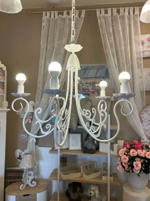 Lampadario Jader 5 Luci H 52 diametro 60 5 X 14. 60W max col. Bianco