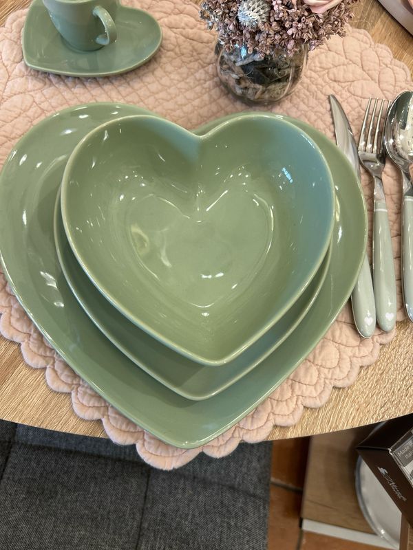 Piatti cuore Servizio Da 18 pezzi