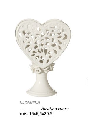 ALZATINA CUORE IN CERAMICA