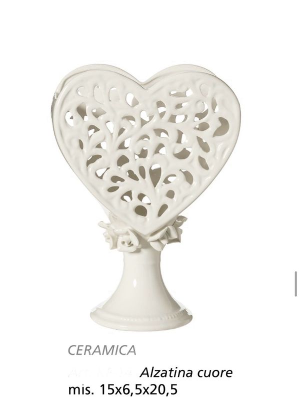 ALZATINA CUORE IN CERAMICA