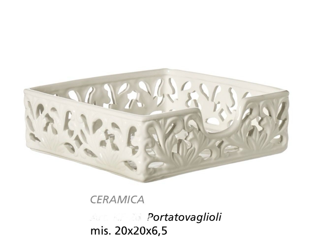 PORTATOVAGLIOLI TRAFORATO IN CERAMICA