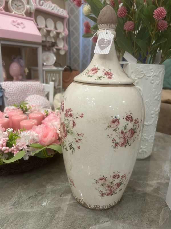 Vaso Centrotavola in Ceramica Decorata Vaso Centrotavola in Ceramica Decorata