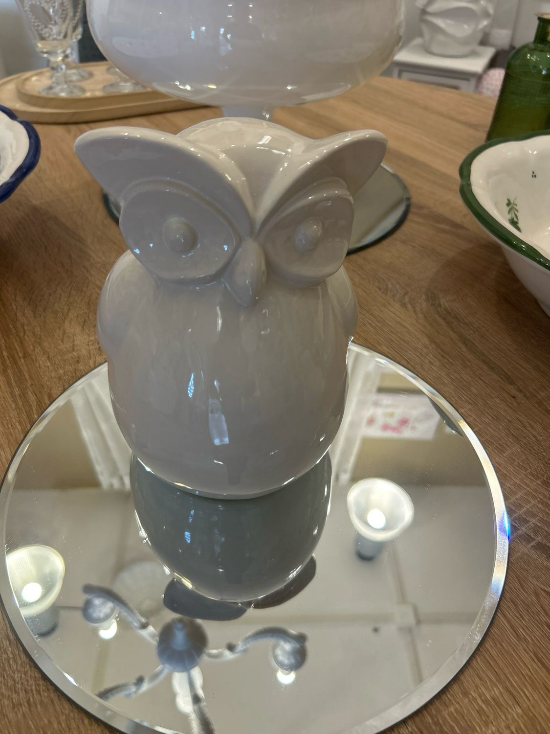 Gufo in ceramica mis.17x15x20