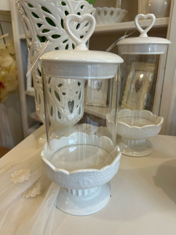 Alzatina in vetro mis.diam.12 H.25 Alzatina in vetro mis.diam.12 H.25