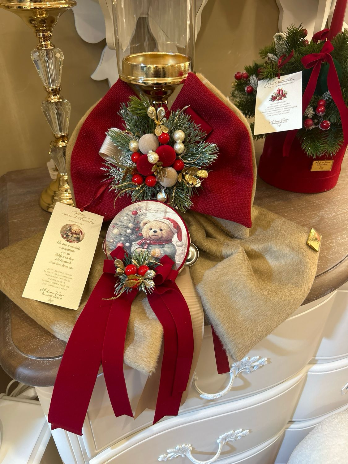 Fiocco Teddy cuore di coccola 40cm h Madam Fiocco’