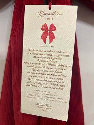 Fiocco romantico red H.1.65 Madam Fiocco’ Fiocco romantico red H.1.65 Madam Fiocco’