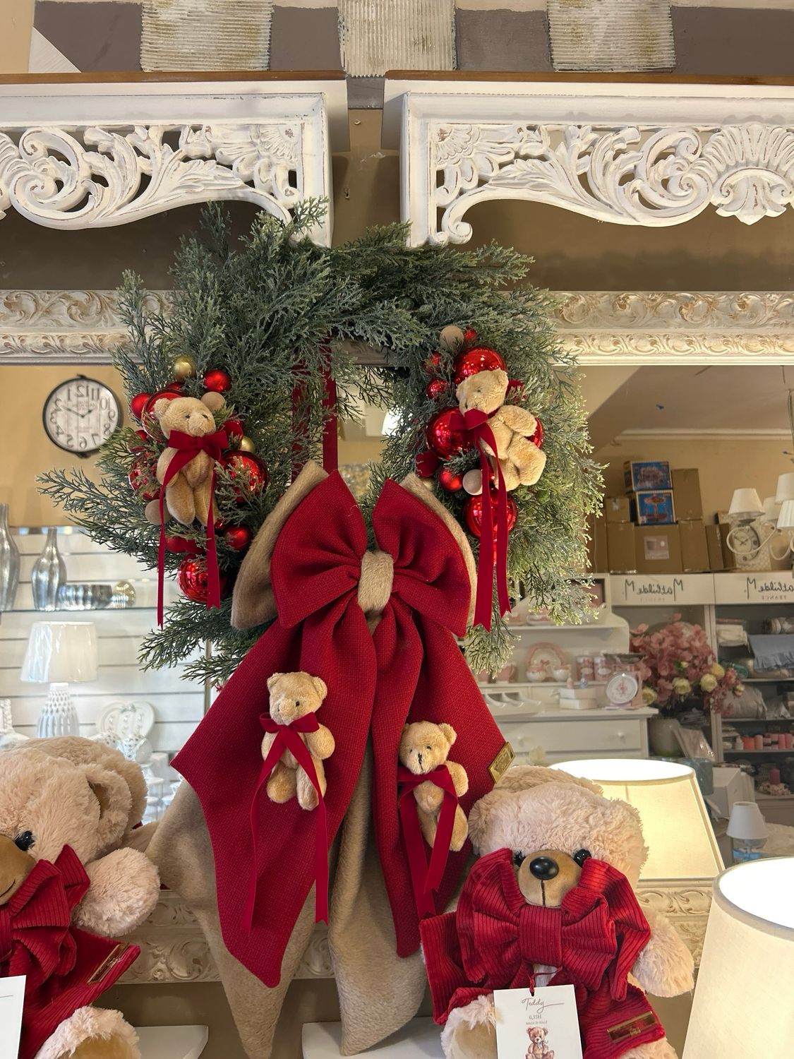 Natale Ghirlanda Teddy 50D Madame Fiocco Natale Ghirlanda Teddy 50D Madame Fiocco