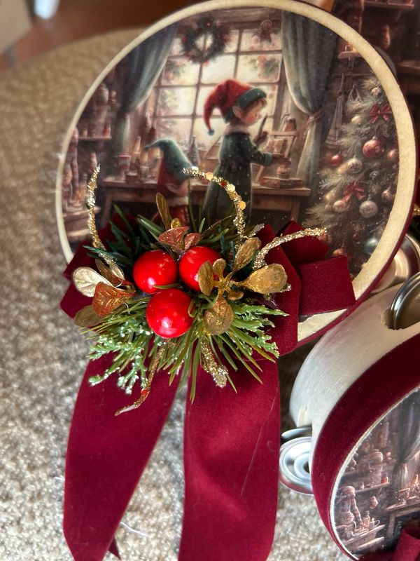 Tamburello Elfi del cuore cm 13,5 Madame Fiocco Made in Italy Tamburello Elfi del cuore cm 13,5 Madame Fiocco Made in Italy