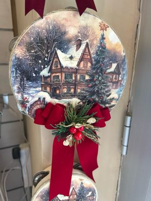 Tamburello sogno invernale Madame Fiocco ‘ Mis.18 cm Tamburello sogno invernale Madame Fiocco ‘ Mis.18 cm