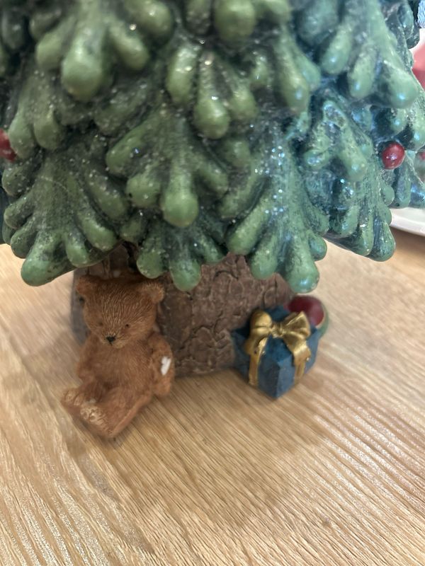 Albero resina con uccellino orso test H 32 Nuvole di Stoffa