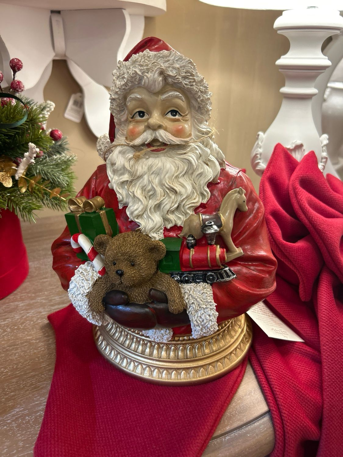 Babbo Natale con giocattoli 21,5x17 x28.5 Nuvole di Stoffa