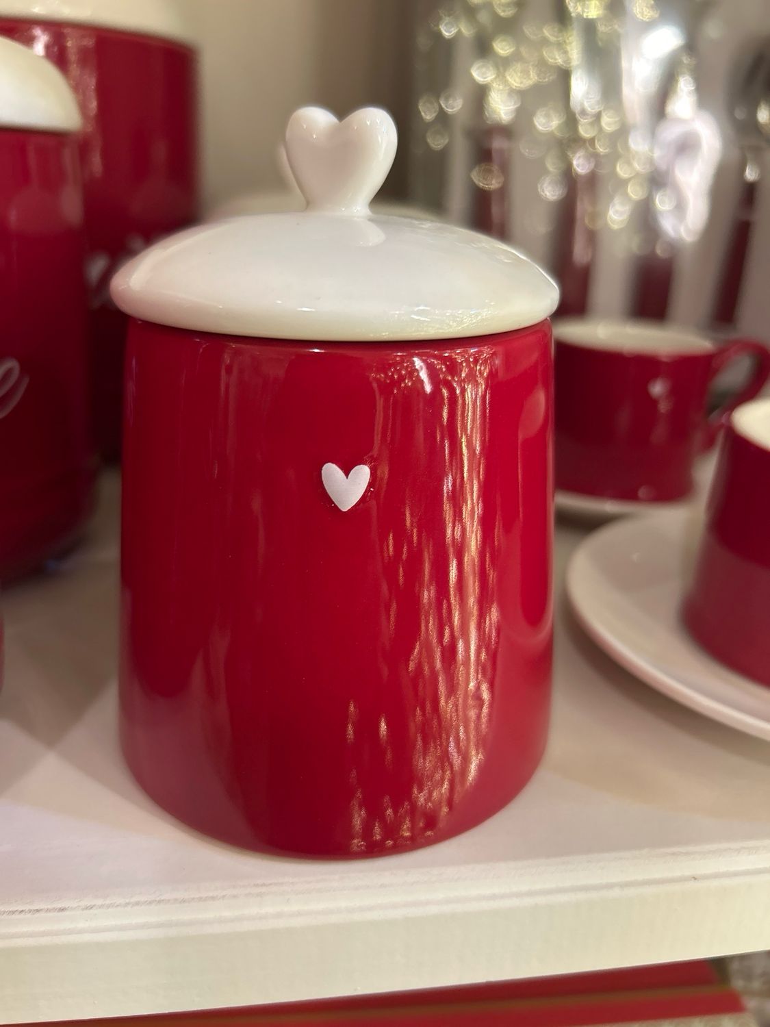 Zuccheriera rossa 400ml Nuvole di Stoffa