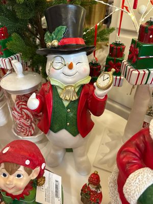 Pupazzo di neve mis 18x15 xH41,5 cm in resina