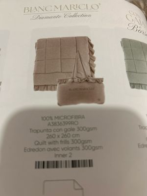 Trapunta 300gsm 100% in microfibra col.rosa con gala Blanc Mariclo’