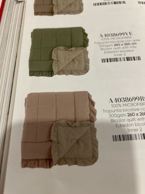 Trapunta Blanc mis.260x260 con gala 300 gsm col tortora bicolore modello Gala Prestige