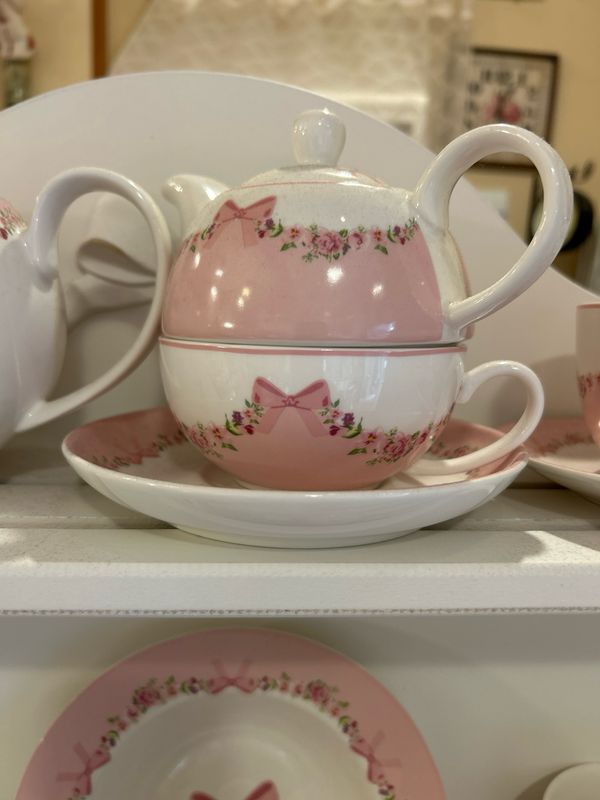 Teiera Con fiocco rosa L’Arte di Nacchi