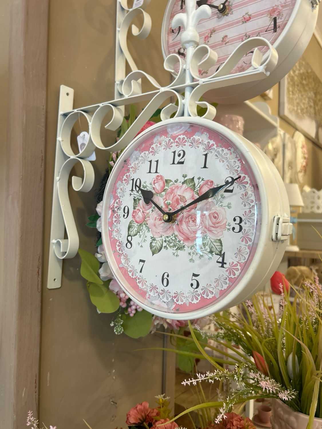 Orologio da stazione Rose de Provence mis.36x9x40
