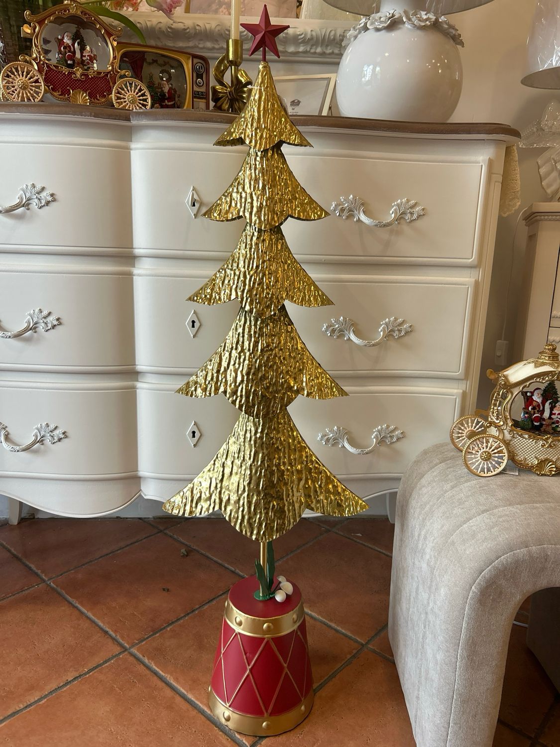 Albero di Natale in latta col .come foto Mis.H.115 Albero di Natale in latta col .come foto Mis.H.115