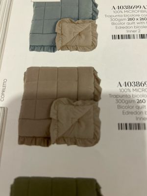 Trapunta singola col.beige bicolor con gala Blanc Mariclo ‘Mis.180x260 300gsm