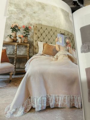 Trapunta cm 250x250 Blanc Mariclo Toile Collection col.tortora con gala 20cm