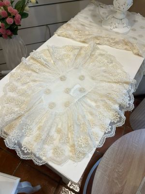 Set 3 Centri camera mis grande 100x57 piccoli 43x35 L’Arte di Nacchi col beige mod.angelica