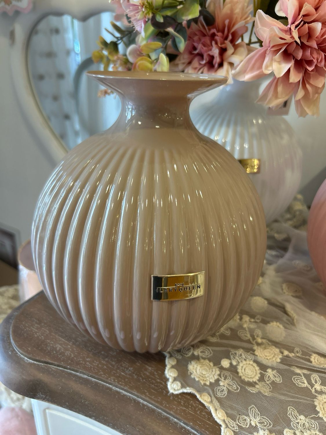 Vaso a sfera col.Tortora basic mis H 23 diam.18 Ilary Queen