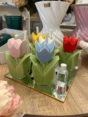 Profumatore Tulipano con astuccio H14 sei colori idea bomboniere