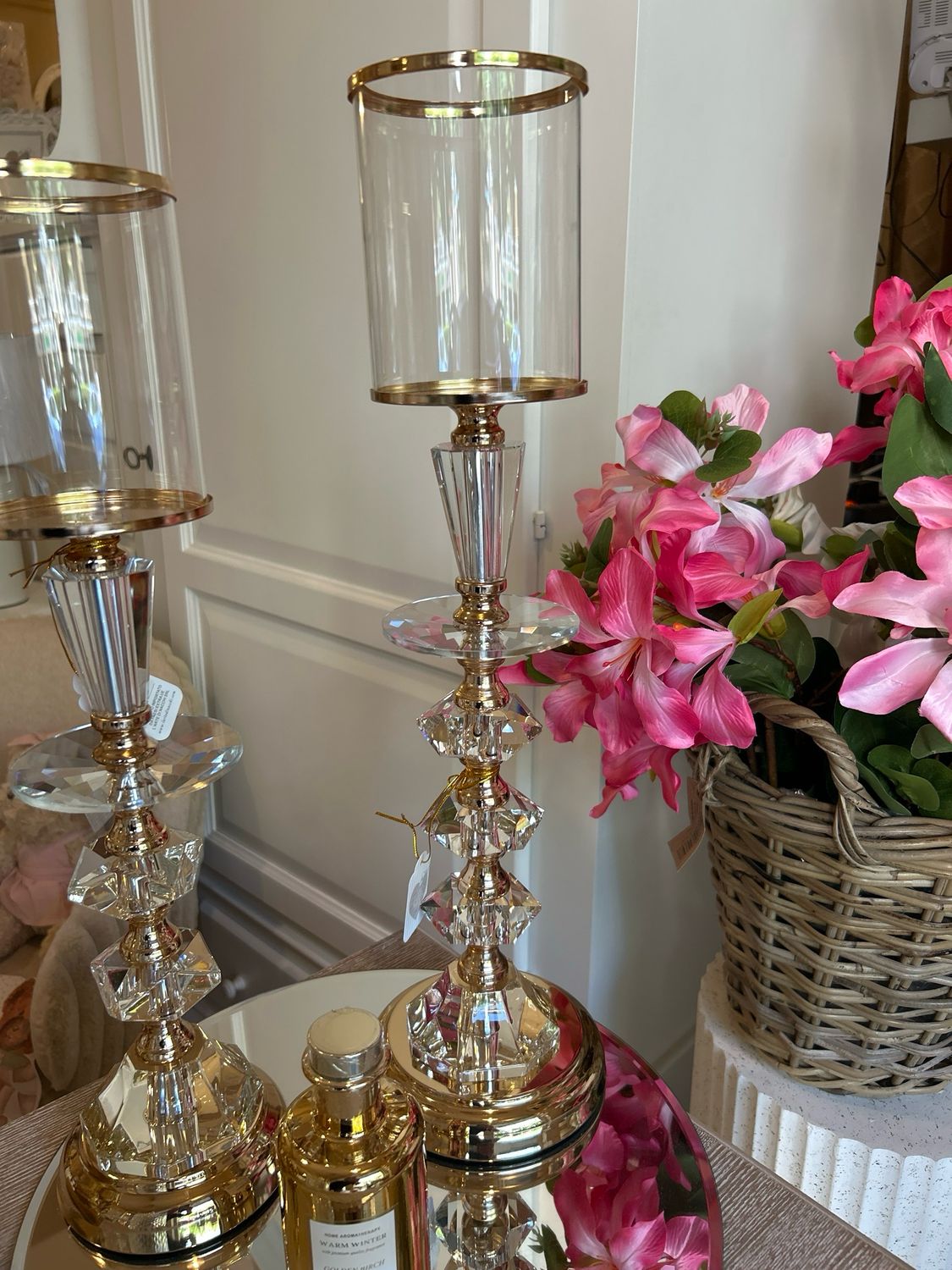 Candelabro portaessenze Mis.14x14x51,5 H