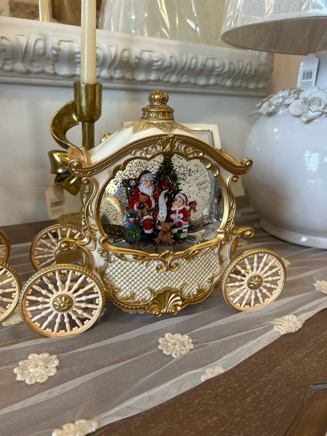 Carrozza Snow Lantern col.oro con led music USB