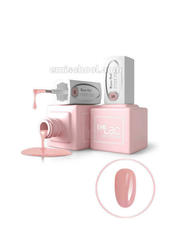 Baza do lakierów hybrydowych E.MiLac  Nude Pink #10 9 ml