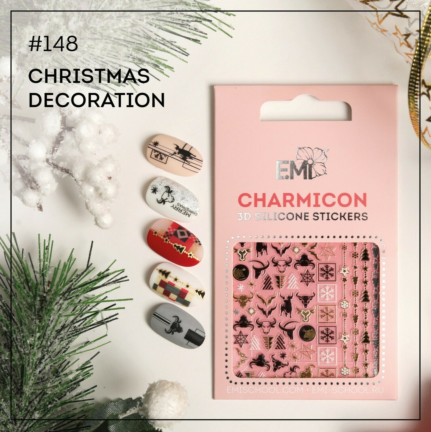 Silikonowe naklejki 3D Charmicon #148 Christmas Decoration