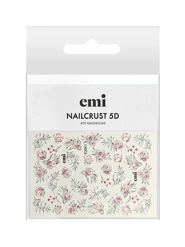 Naklejki wodne NAILCRUST 5D #27 Magnolias