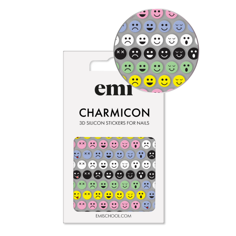 Charmicon 3D Silicone Stickers 197 Сolored Smiles