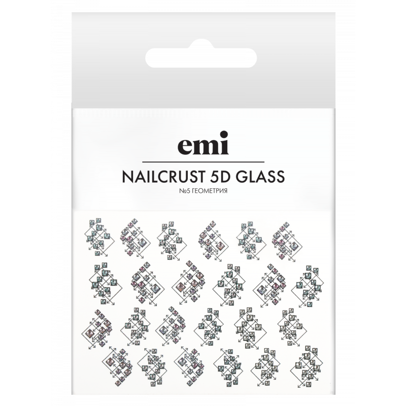 Naklejki wodne NAILCRUST 5D GLASS Geometry 5