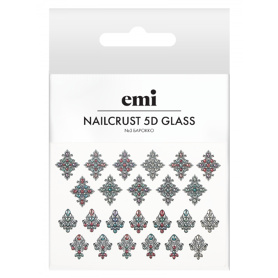 Naklejki wodne NAILCRUST 5D GLASS Baroque 3