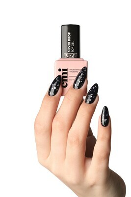 E.MiLac Top Gel Silver Drop, 9 ml