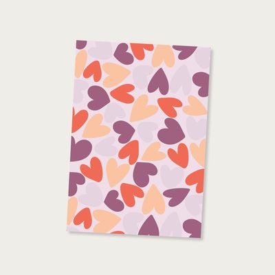 Enkele kaart serie &#39;hartjes&#39; hartjesconfetti