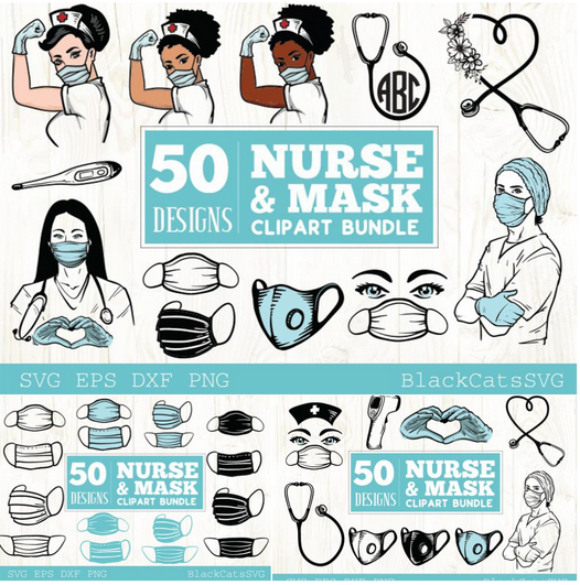 50 Nurse Designs Bundle